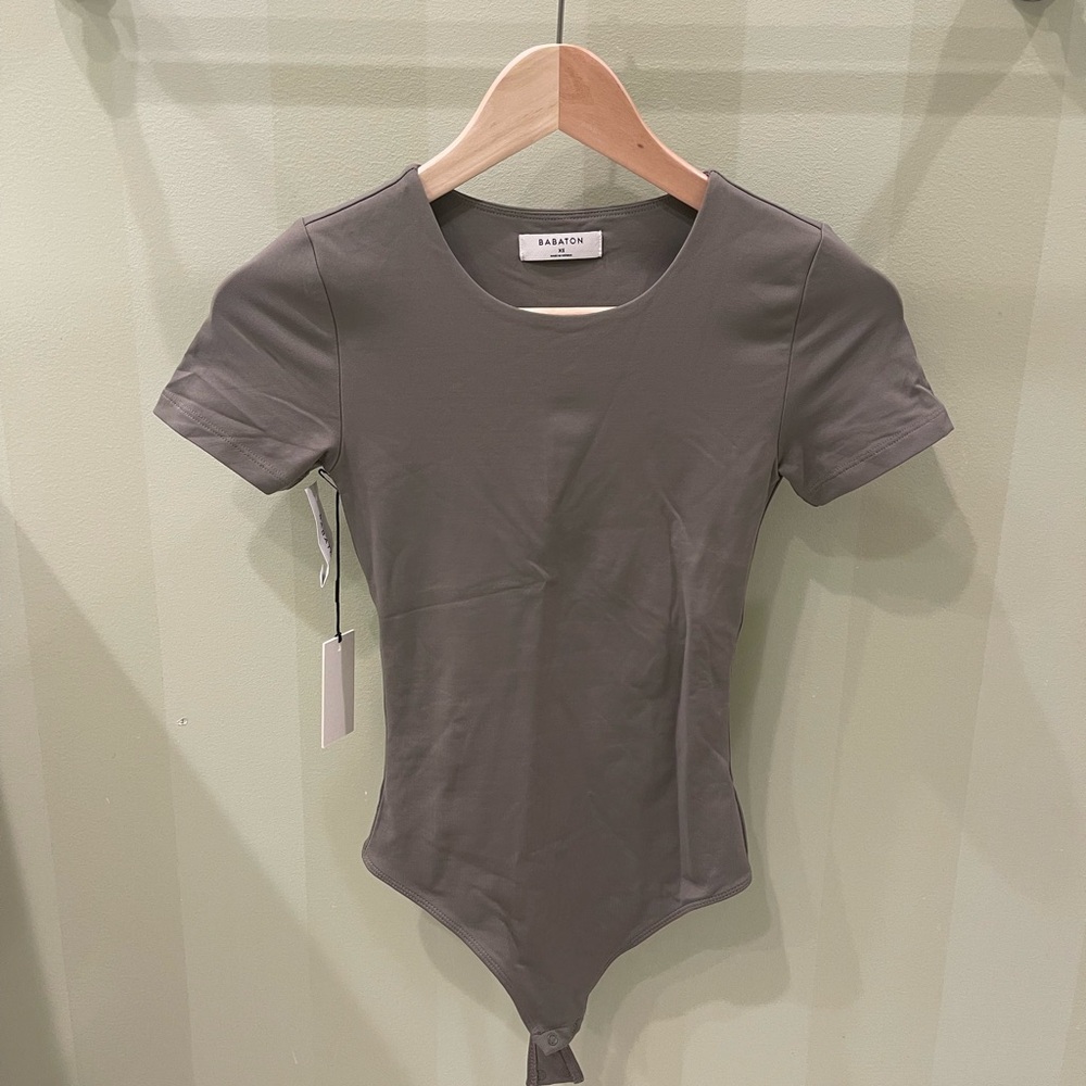 Aritzia Army Green Contour Crew Bodysuit